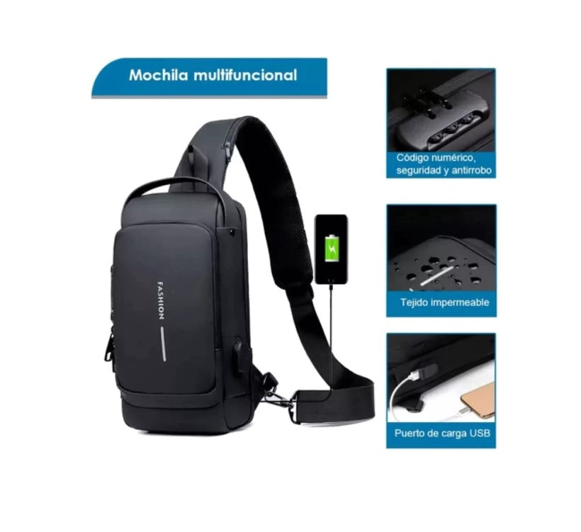 Bolso Antirrobo Impermeable Carga USB envio gratis